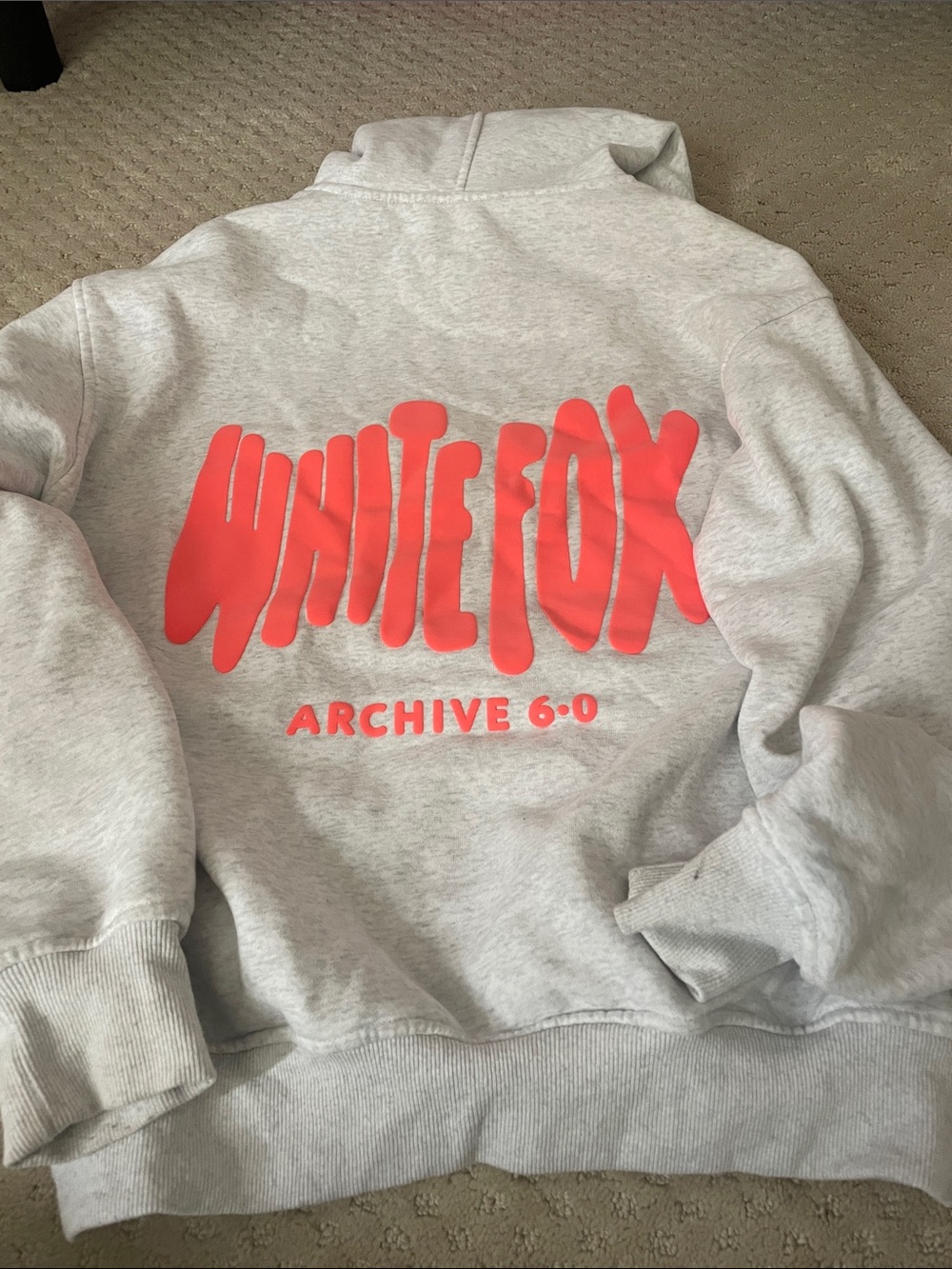 Women's Archive 6•0 Grey Hoodie with Coral Logo